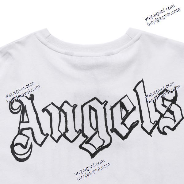 パーム エンジェルス Palm Angels 2020秋冬 高級感演出 透かし文字プリント半袖Tシャツ 偽物ブランド 2色可選
